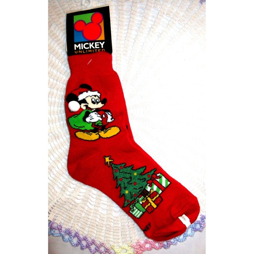 Mickey Mouse Unlimited Disney Christmas Socks Brand New Unisex Size 9-11